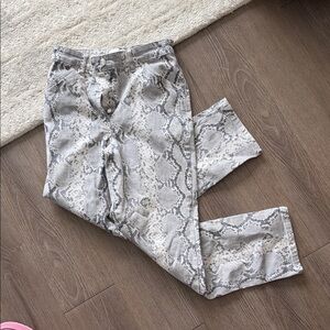 Stylish Snake Print Women Jeans